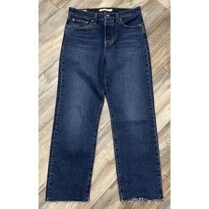 Levi's Wedgie Straight Jeans‎ Dark Wash Blue Women's Size 26 Levis Premium